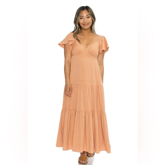 BILLABONG Elegant Peach Maxi Dress - Picture 2 of 5